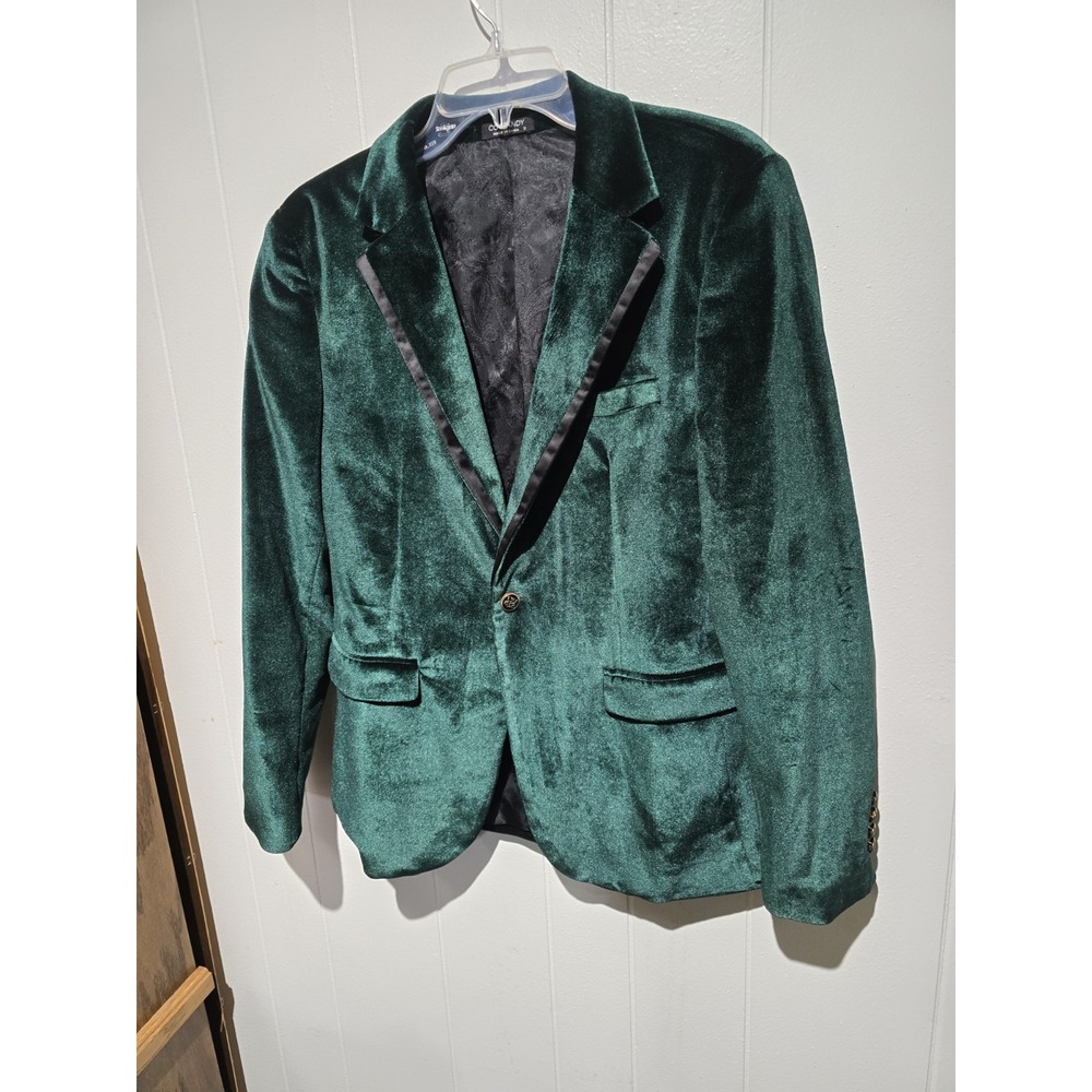 Coofandy St Patricks Day Green Velvet Tuxedo Jacket Smoking/Lounge/Joker Men S